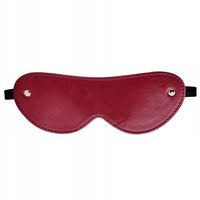 Opaska na oczy, ekoskóra, czerwona. Uniwersalny rozmiar. Zabawy BDSM.