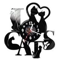 Zegar ścienny z płyty winylowej Koty 190.14