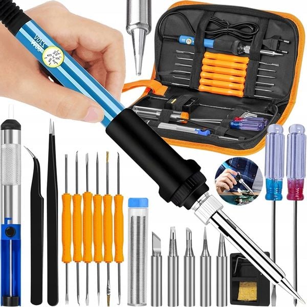 ZESTAW LUTOWNICZY LUTOWNICA PRECYZYJNA KOLBOWA Z REGULACJĄ TEMPERATURY 60W zdjęcie 1