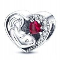 Zawieszka SREBRO 925 Charms Koralik Kobieta w ciąży i Dziecko