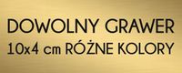 Grawerowana tabliczka Laminat Grawerski 10x4 cm DOWOLNY GRAWER napis złota