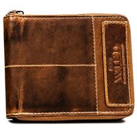 skórzany portfel męski na zamek z rfid - always wild