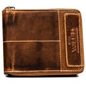 skórzany portfel męski na zamek z rfid - always wild