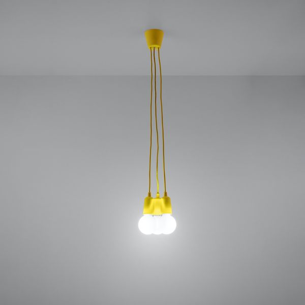 Lampa wisząca DIEGO 3 żółta zdjęcie 3