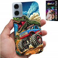 ETUI DO MOTOROLA G34 5G -DINOZAUR W MONSTERTRUCKU WZORY DLA DZIECI