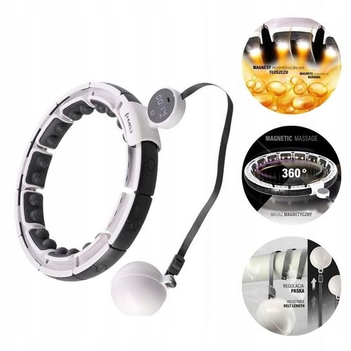 HHM16 HULA HOP WHITE Z MAGNESAMI I OBCIĄŻNIKIEM + LICZNIK HMS na Arena.pl