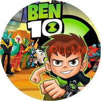 Opłatek na tort Urodziny Ben Then Postać Chłopiec Tekst Gratis 20 cm Gruby