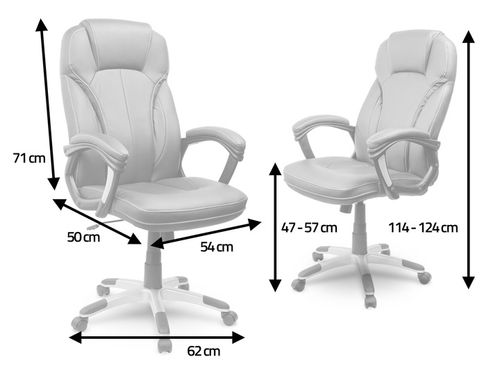 FOTEL BIUROWY STYLOWY SKÓRZANY CZARNY OBROTOWY REGULOWANY na Arena.pl