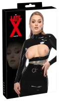 latex koszulka lateksowa damska s czarna z długim rękawem