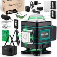 POZIOMNICA LASEROWA 4D POZIOMICA 16 LINII PŁASZCZYZNOWA 360 LASER
