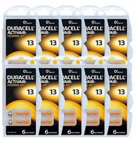 60x BATERIE DURACELL DO APARATÓW SŁUCHOWYCH 13