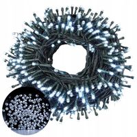ŚWIATEŁKA LAMPKI CHOINKOWE 500 LED ZIMNY BIAŁY BIAŁE WEWNĘTRZNE ZEWNĘTRZNE