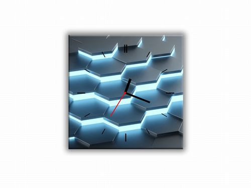 ZEGAR SZKLANY KWADRATOWY - Geometria na Arena.pl