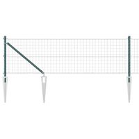 Ogrodzenie z słupkami Zielony 0.8 x 25 m Stal