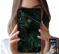 ETUI DO MOTOROLA MOTO E6 PLUS - ELEGANCKIE LIŚCIE MODNE WZORY NA CASE