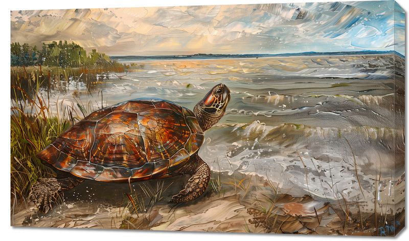 Obraz 100x60cm Nadmorski Żółw zdjęcie 1