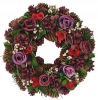 WIANEK DEKORACYJNY SZTUCZNE KWIATY 33CM DEKORACJA