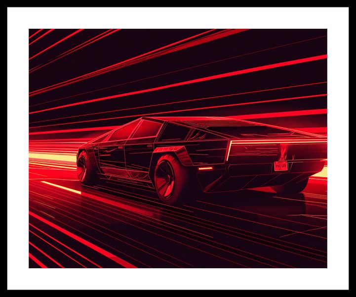 Plakat 50x40cm Prędkość w Czerwonym Neonie zdjęcie 3