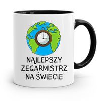 Kubek Czarny Dla Zegarmistrza Najlepszy Na Świecie Z Nadrukiem Ze Zdjęciem