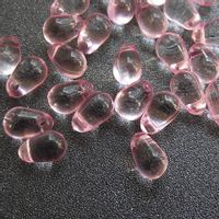 ŁEZKI PLASTIK JASNY RÓŻ 6x9MM 50SZT