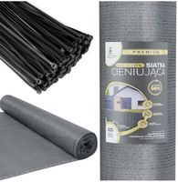 SIATKA CIENIUJĄCA MASKUJĄCA 90% OSŁONA 1,5x10m UV+ CIEMNY SZARY 100x GRAFIT