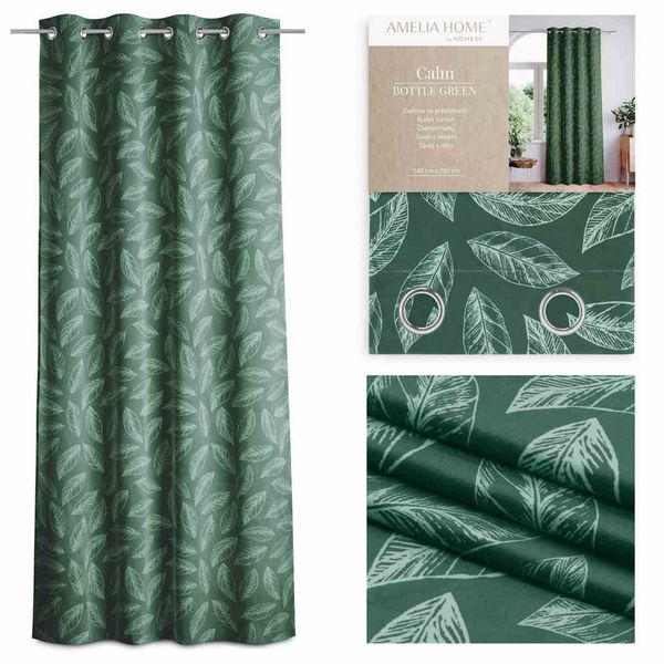 CURT/AH/VELVET/CALM/BOTTLEGREEN/140X250 zdjęcie 1