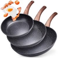 zestaw 3 patelni granitowych black&wood 20/24/28 cm 199011