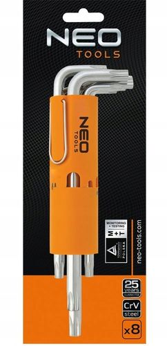 NEO KLUCZE IMBUSOWE TORX DŁUGIE ZE STALI CRV Z OTWOREM T10-T50 8EL 09-524 na Arena.pl