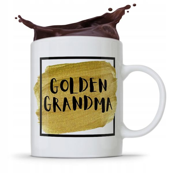 Kubek Dla Babci Na Imieniny Golden Grandma Z Nadrukiem Ze Zdjęciem zdjęcie 1