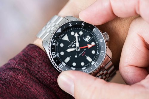 ZEGAREK MĘSKI SEIKO 5 SPORTS SSK001K1 GMT AUTOMAT WR100 + BOX na Arena.pl