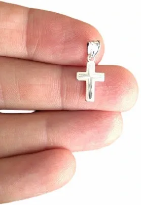 Łańcuszek srebrny z zawieszką (krzyżyk srebrny) zdjęcie 4