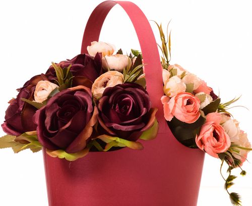 Flower box krem brąz prezent na Arena.pl