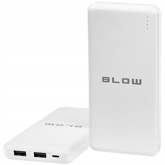 BLOW PowerBank 20000mAh 2xUSB LED BIAŁY SLIM zdjęcie 1