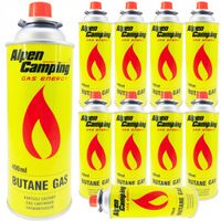 10 x Gaz Kartusz Nabój Alpen Camping 400 ml do kuchenki piecyków i