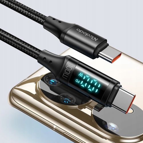 MCDODO KABEL Z WYŚWIETLACZEM USB-C SZYBKIE ŁADOWANIE USB TYP C 5A 100W 1M na Arena.pl