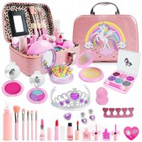 KUFEREK ZESTAW KOSMETYKI DO MAKIJAŻU PAZNOKCI JEDNOROŻEC MAKEUP DLA DZIECI