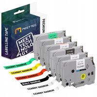 Zestaw 6 taśm do BROTHER 12mm TZE 131 231 431 335 631 731 MIX KOLORÓW MOCNE