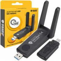 Karta Sieciowa WI-FI USB ZEWNĘTRZNA Adapter 1300Mbps 3.0 DUAL 2 Anteny 5GHz