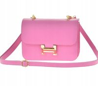 Laura Biaggi - torebka listonoszka skóra naturalna różowy TS-JS 321