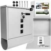 Skrzynka pocztowa na listy pocztę geometryczna srebrna Kaste