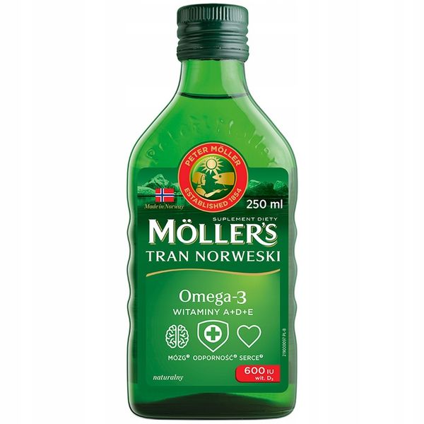 Moller's Tran Norweski suplement diety 2x250ml zdjęcie 2
