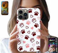 ETUI DO IPHONE 13 PRO - PSIE ŁAPKI NA BIAŁYM TLE, PIES, KOT, MIŚ