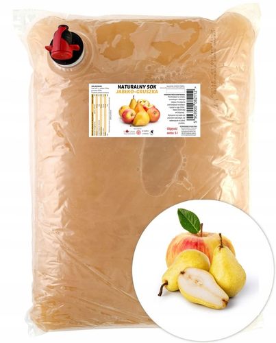 Sok JABŁKO GRUSZKA TŁOCZONY NATURALNY 100%NFC 5L na Arena.pl