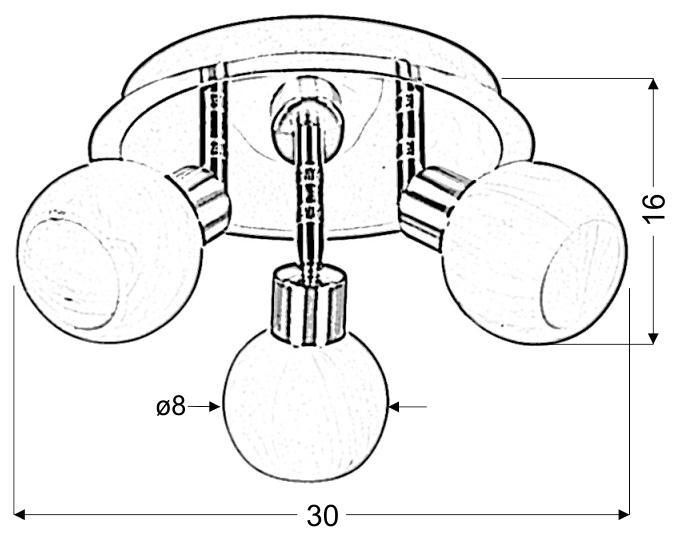 Alabaster plafon 3x40W G9 satyna+chrom zdjęcie 2