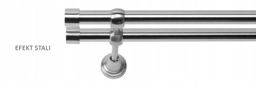 KARNISZ PODWÓJNY 200 CM 19+19 MM SUN METALOWY 3 KOLORY RENA na Arena.pl