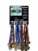 Wieszak na medale i numery startowe REKORDY BIEGOWE RUN twoje imię