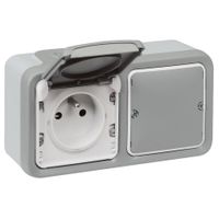 Netatmo - Plexo - gniazdo connected hermetyczne 16A, Szary Legrand 069796