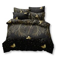 Pościel Satynowa 160X200 Liście 2225