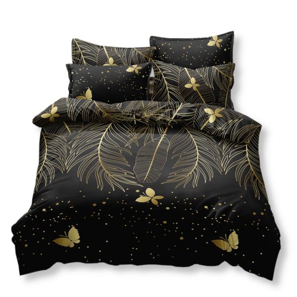 Pościel Satynowa 160X200 Liście 2225 zdjęcie 1