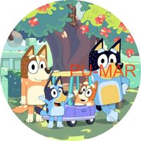 Opłatek na tort Urodziny Bluey Pies Piesek Postać Tekst Gratis 20 cm Gruby